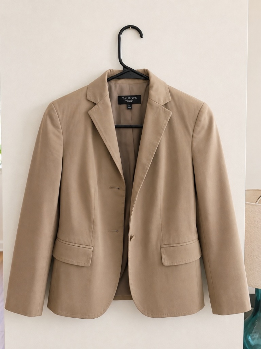 Talbots Petites Tan Blazer Size 4P Classic Neutral Jacket